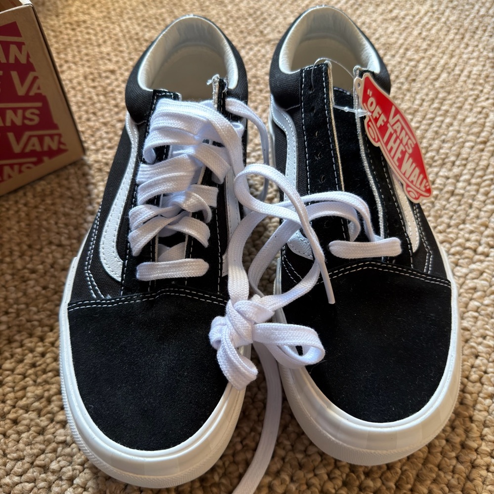 Vans Old Skool Stac Kids Sneakers - Black & White - Picture 6 of 9
